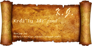 Krály József névjegykártya